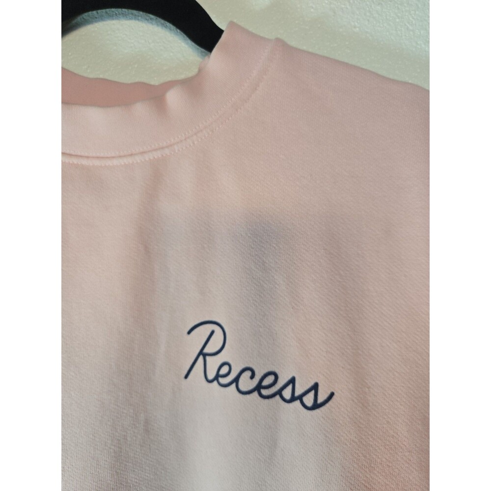Recess Made In USA 100% Cotton Crewneck Sweatshirt - Light Pink / Pastel Rose M